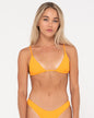 RUSTY SANDALWOOD SLICK TRIANGLE BIKINI TOP